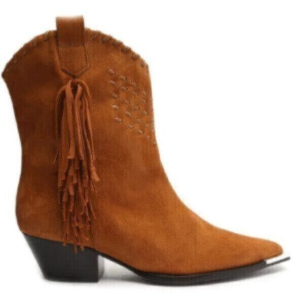 NWT Schutz Alexxa Leather Suede Ankle Boots - Picture 13 of 14